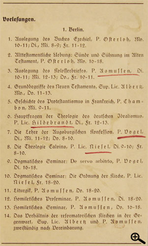 Vorlesungsverzeichnis für das Wintersemester 1935/36