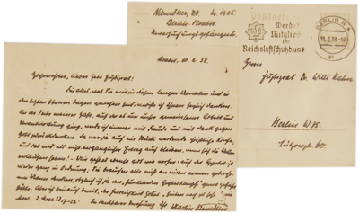 Postkarte von Martin Niemöller an seinen Rechtsanwalt Willi Hahn aus dem Untersuchungsgefängnis Moabit kurz vor Prozessbeginn.