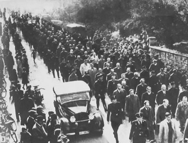 Oranienburg am 10.11.1938: Deportation Berliner Juden in das Konzentrationslager Sachsenhausen.