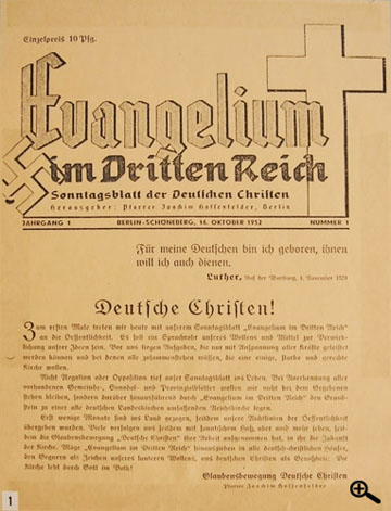 Das Sonntagsblatt der Deutschen christen (Erste Ausgabe)
