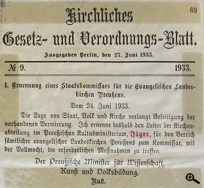 Kirchliches Gesetz- und Verordnungsblatt vom 27. Juni 1933